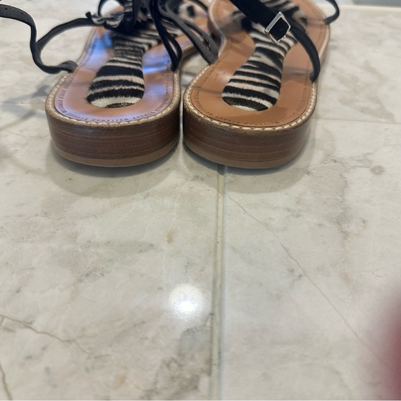 Stuart Weitzman Women's Zebra print Flat Sandal - Picture 5 of 7